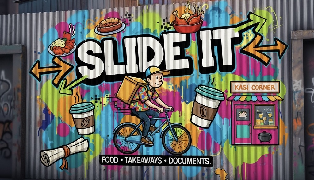 Delivery courier on a scooter